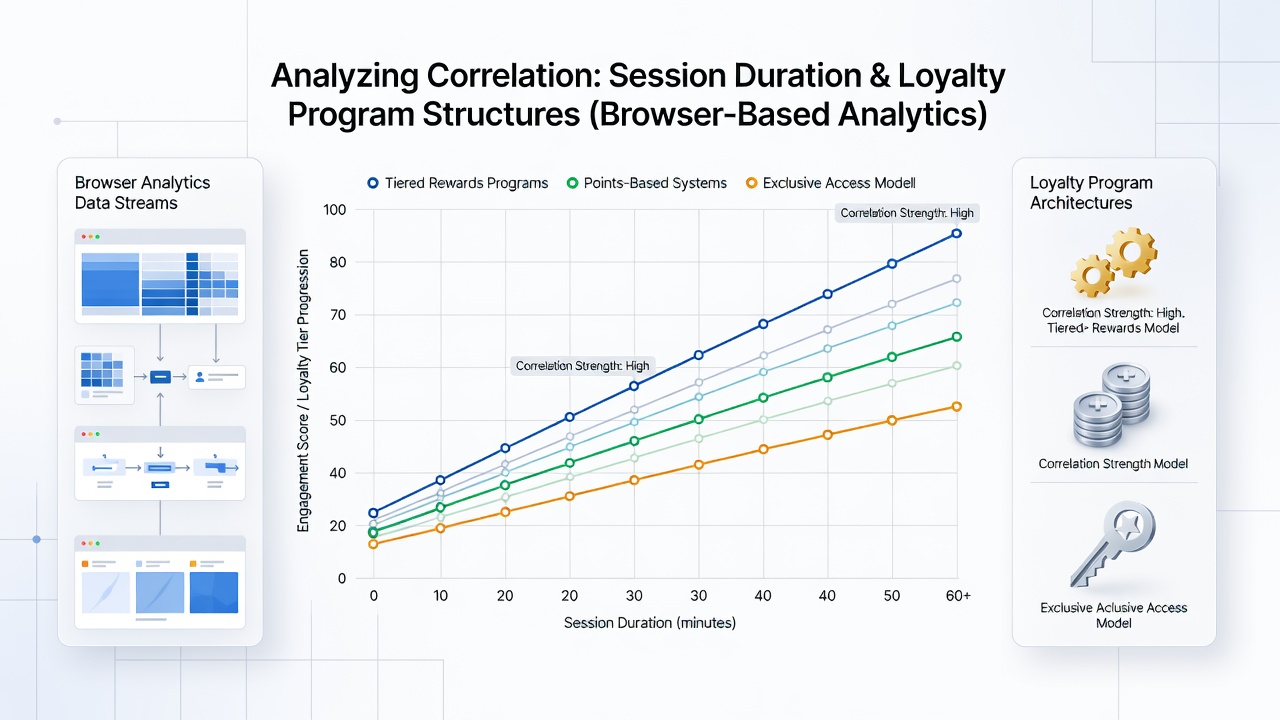Dashboard visualization of loyalty tier progression plotted against average session duration trends