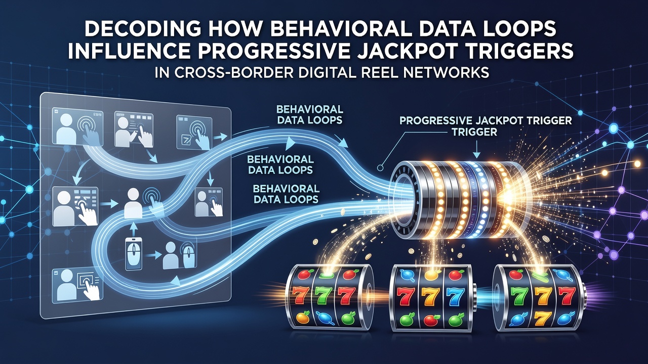 Network diagram showing interconnected digital reel systems across multiple countries with data flow indicators