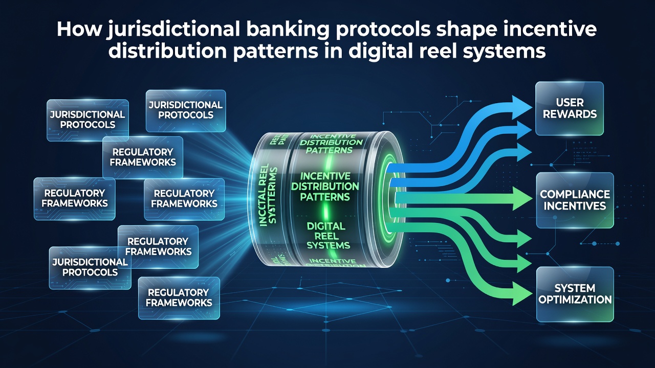 Digital reel interface displaying regional banking protocol indicators and incentive flow charts