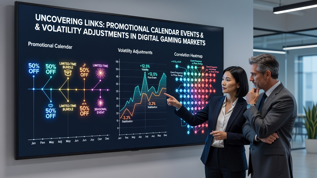 Analytics dashboard showing volatility adjustments aligned with promotional calendar events in gaming systems
